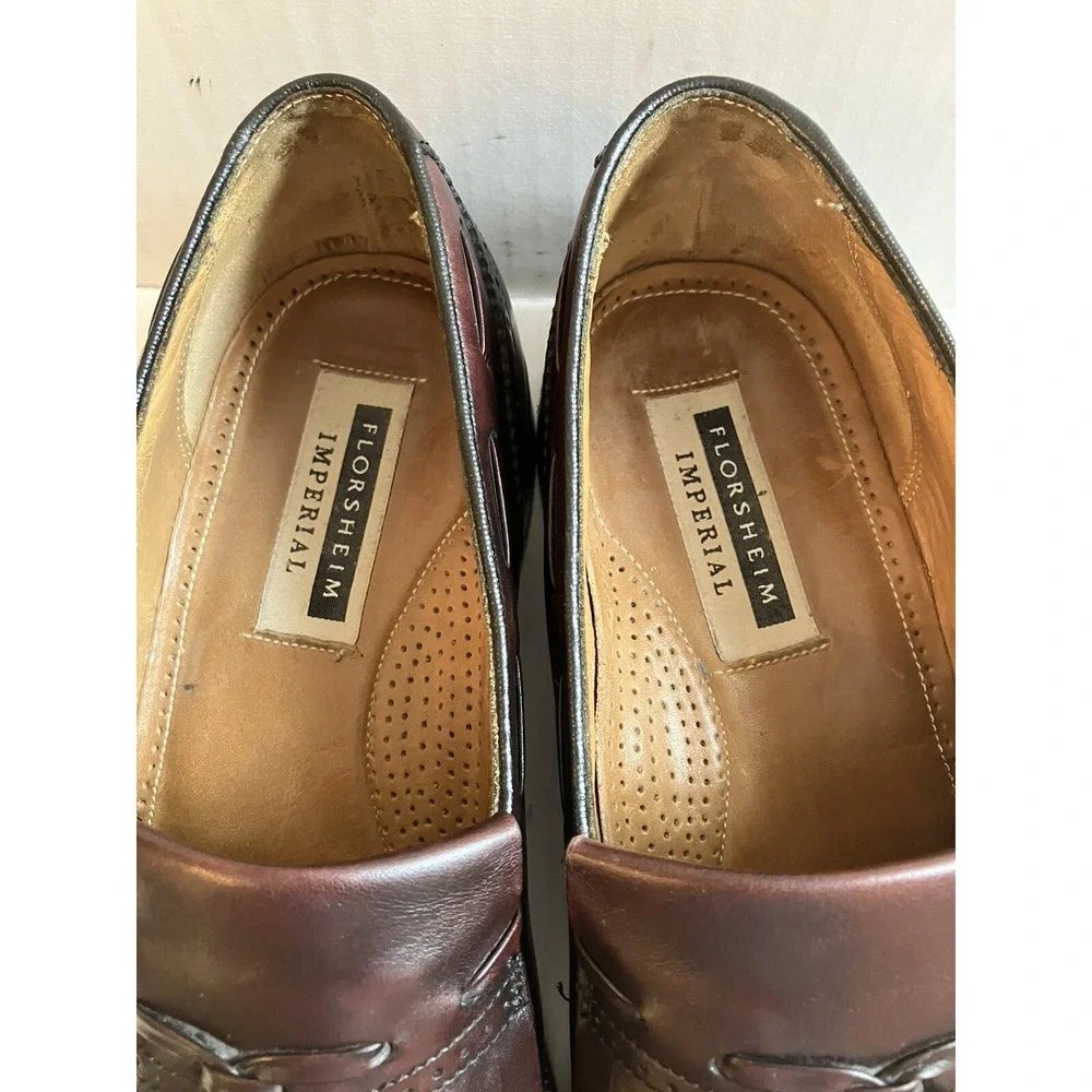 Florsheim Imperial Shoes Tassel Wingtips Size 10.5 Brown‎